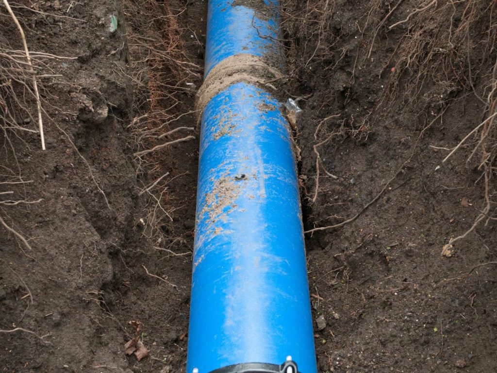 under ground pipe