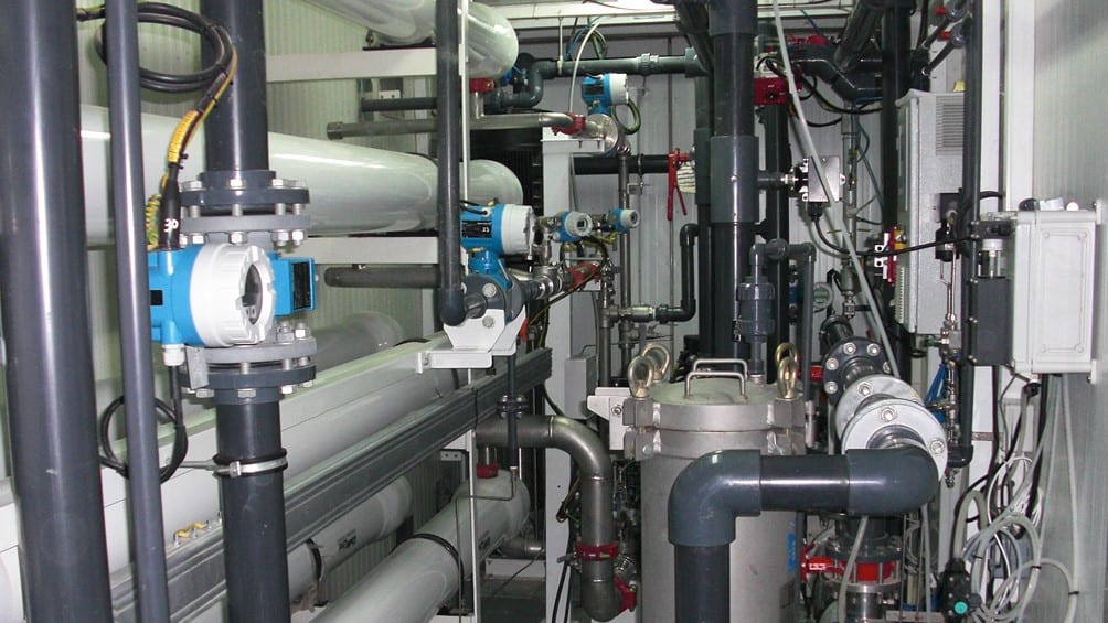 Photo of reverse osmosis containerized unit