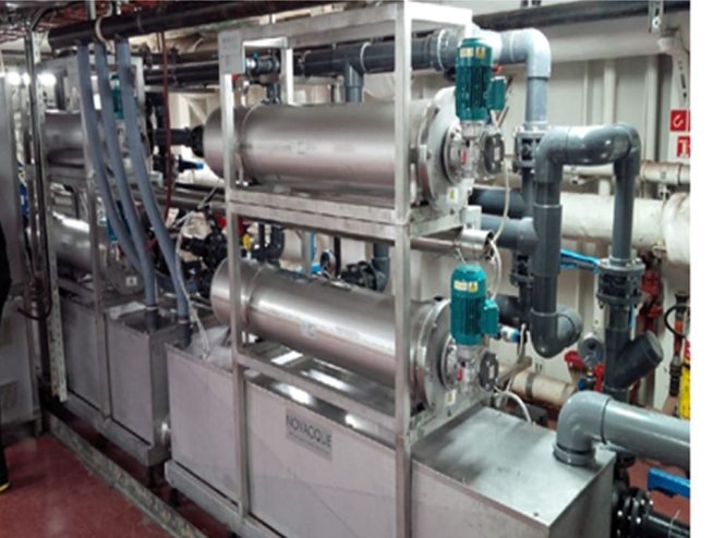 photo of installed Automatic self cleaning filter